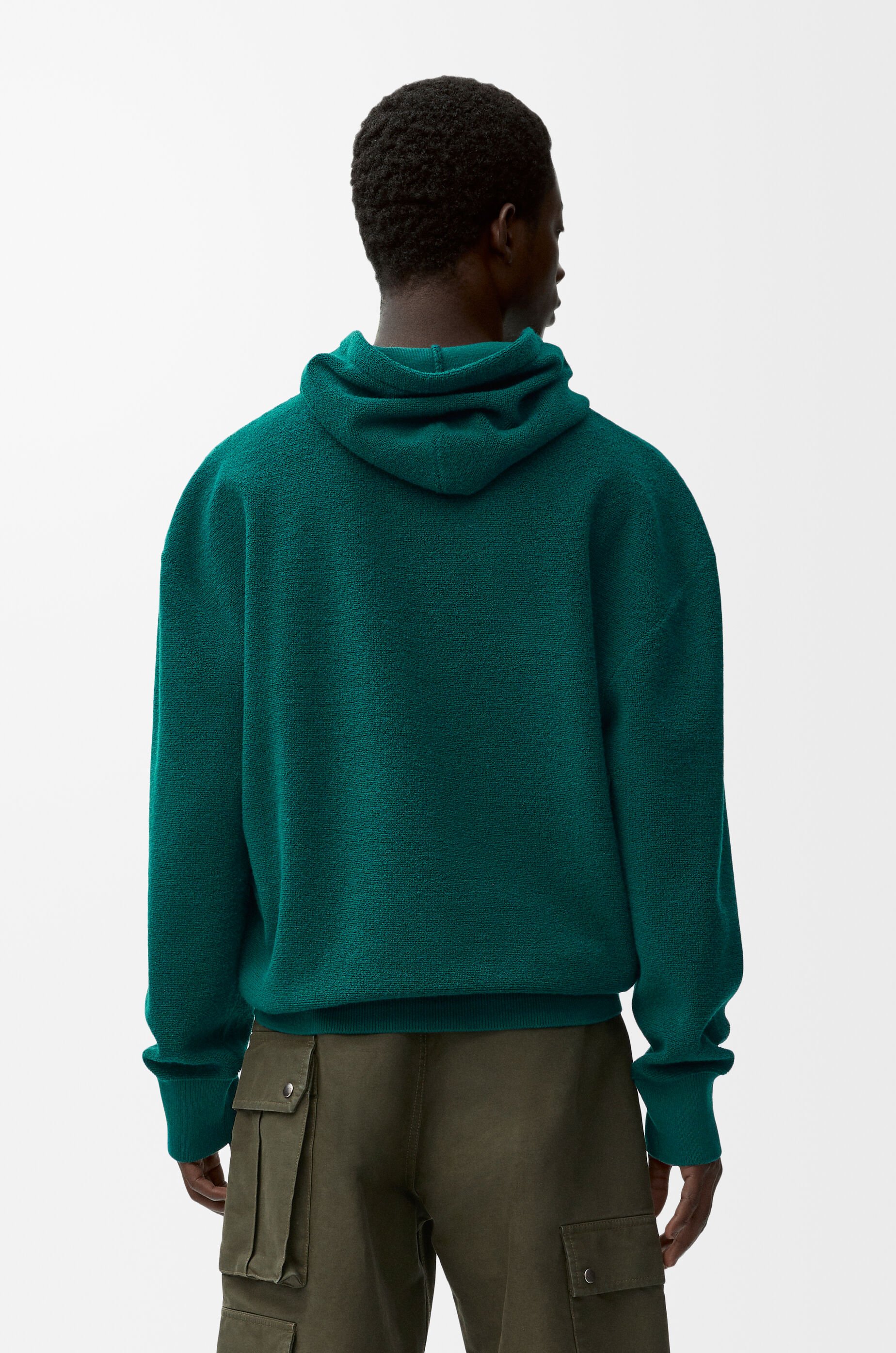 Hoodie in wool Green - LOEWE