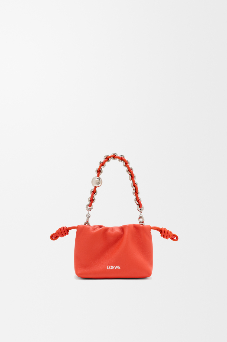 LOEWE 나노 플라멩코 펄스 - 멜로우 나파 램스킨 선라이즈 오렌지