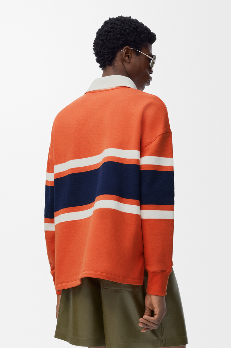 LOEWE ロングスリーブ ポロシャツ（コットン） orange/navy blue