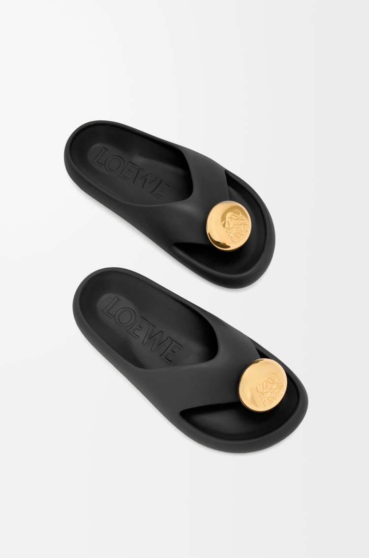 LOEWE Foam Pebble sandal Black/Gold