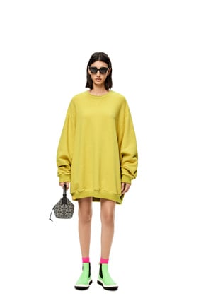 LOEWE Anagram sweatshirt dress in cotton Yellow plp_rd