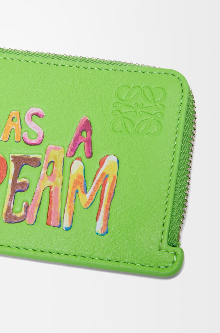 LOEWE Dumb as a Dream coin cardholder in classic calfskin Vivid Green/Multicolor