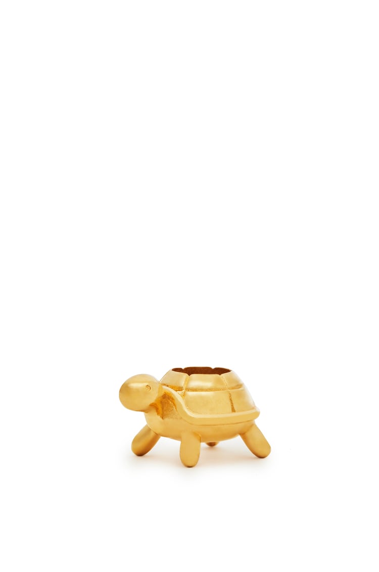 LOEWE Kleiner Schildkröten-Würfel aus Metall Gold