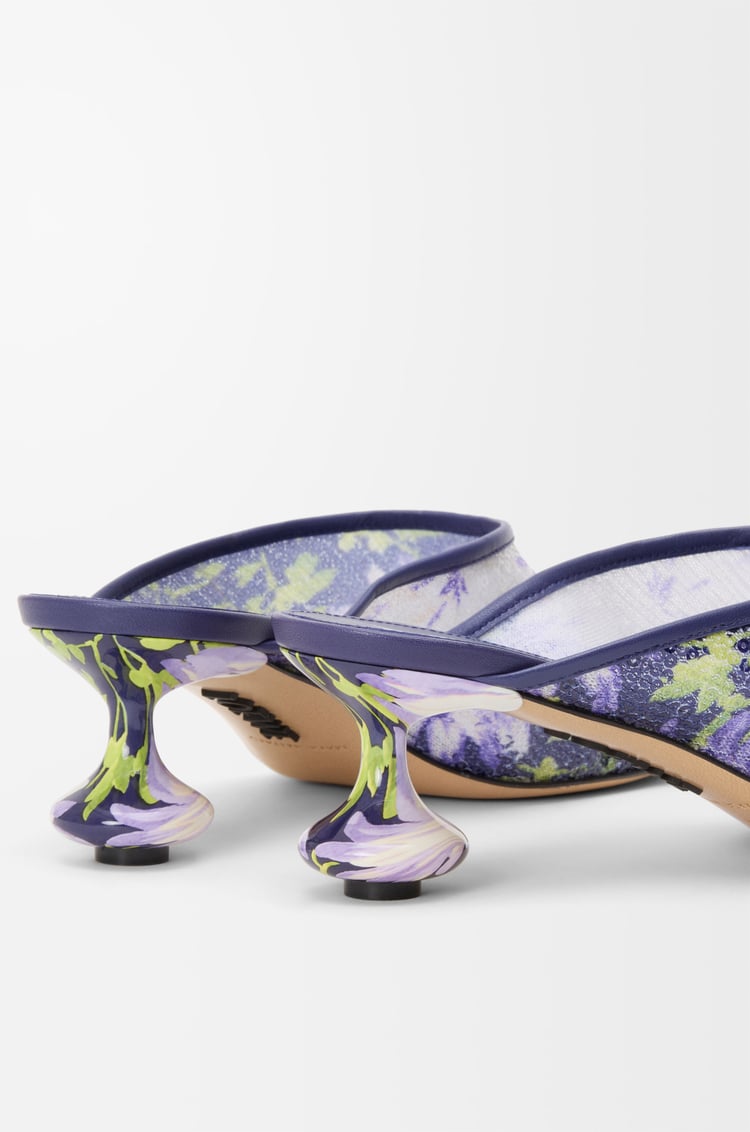 LOEWE Mules Toy en sequins Bleu Marine/Lilas