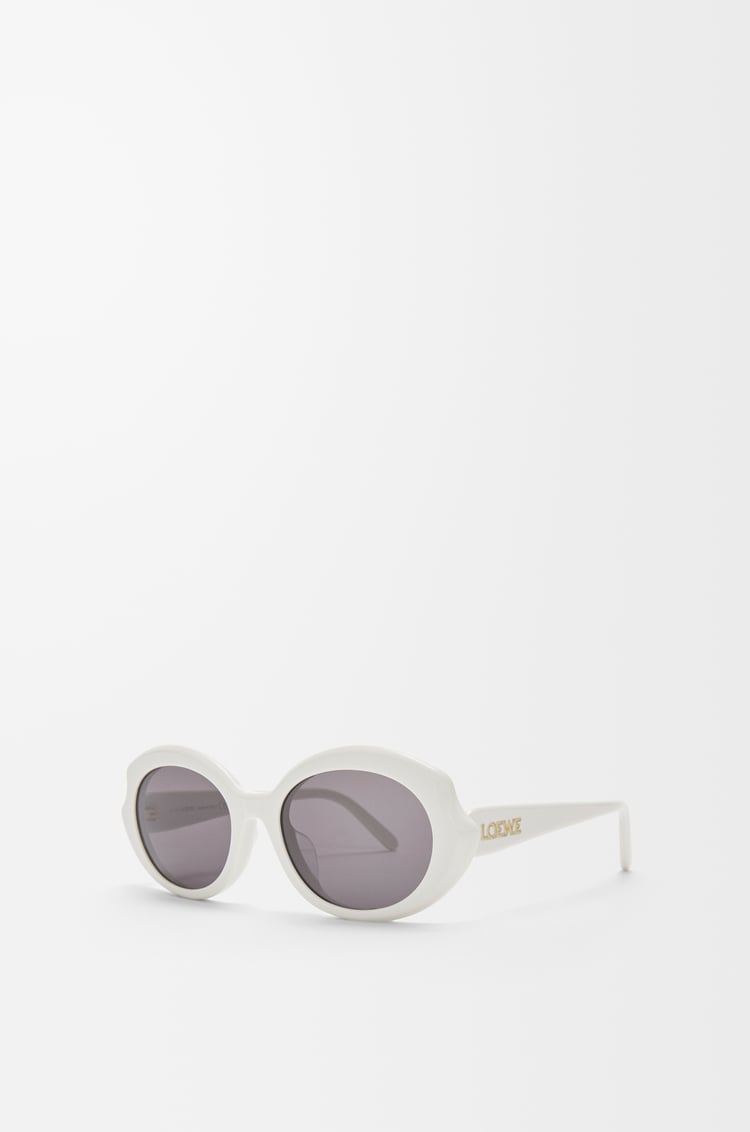 LOEWE Mini Oval Thin sunglasses White/Ivory