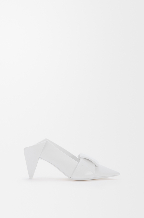 LOEWE Origami flap back pump in lambskin Optic White