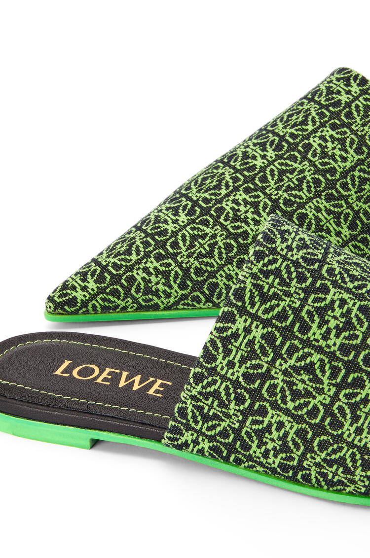 LOEWE Slipper in Anagram jacquard Black/Neon Green pdp_rd
