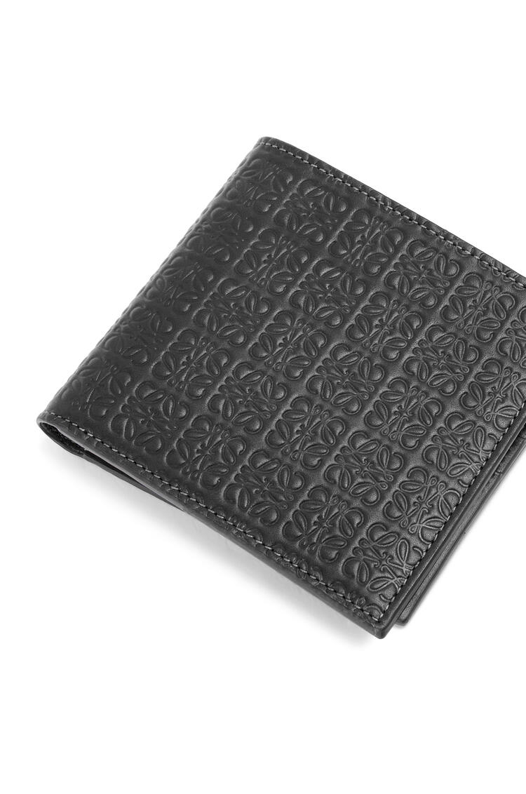 LOEWE Repeat bifold coin wallet in embossed silk calfskin Black pdp_rd