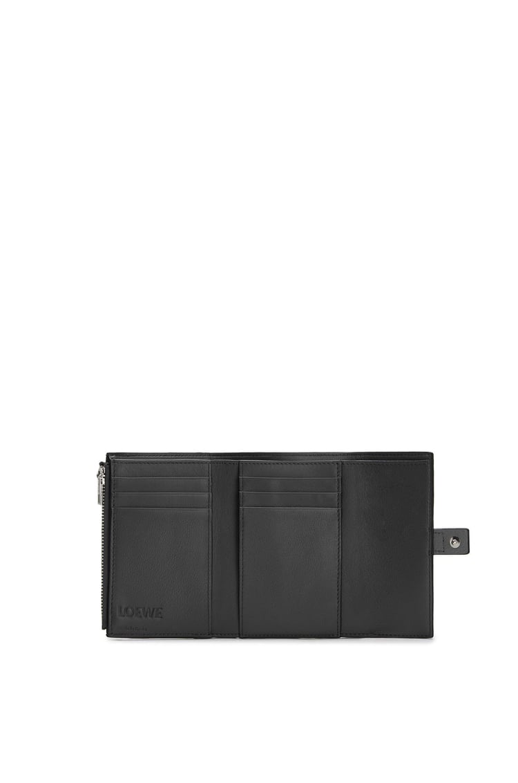 LOEWE Small vertical wallet in soft grained calfskin Black