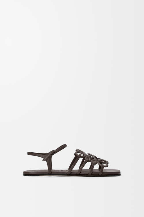 LOEWE Petal Anagram 小牛皮涼鞋 深棕色