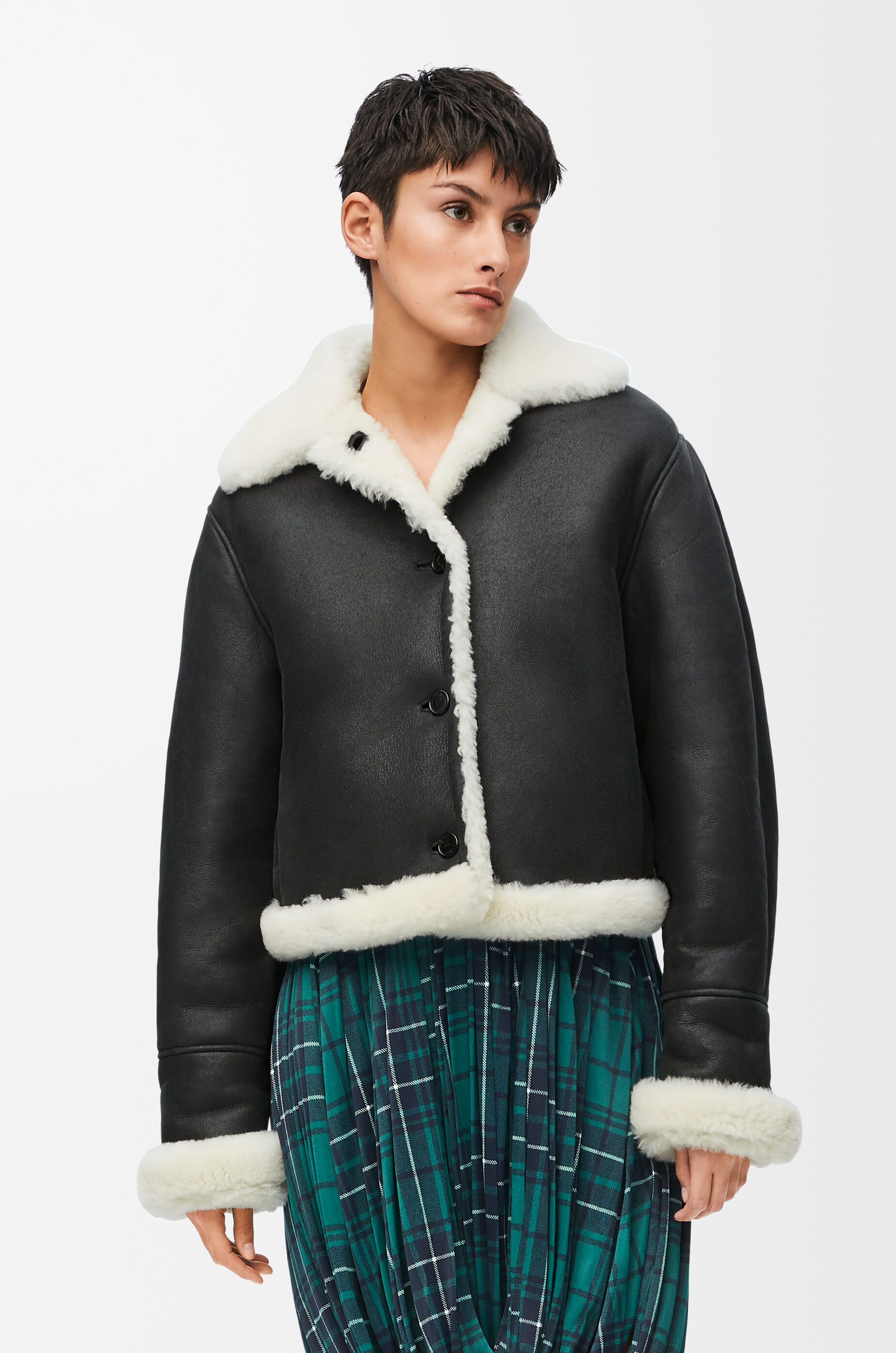 ジャケット（シアリング） ブラック/ホワイト - LOEWE 