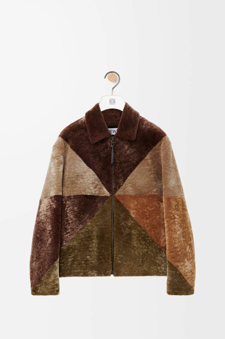 LOEWE Jacket in shearling Cognac/Multicolor