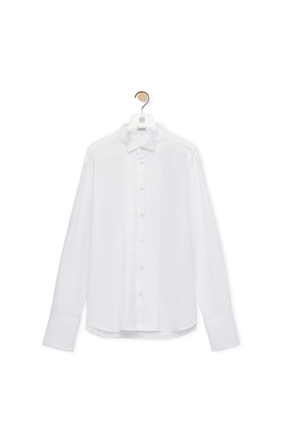 LOEWE Pleated shirt in cotton 光感白 plp_rd