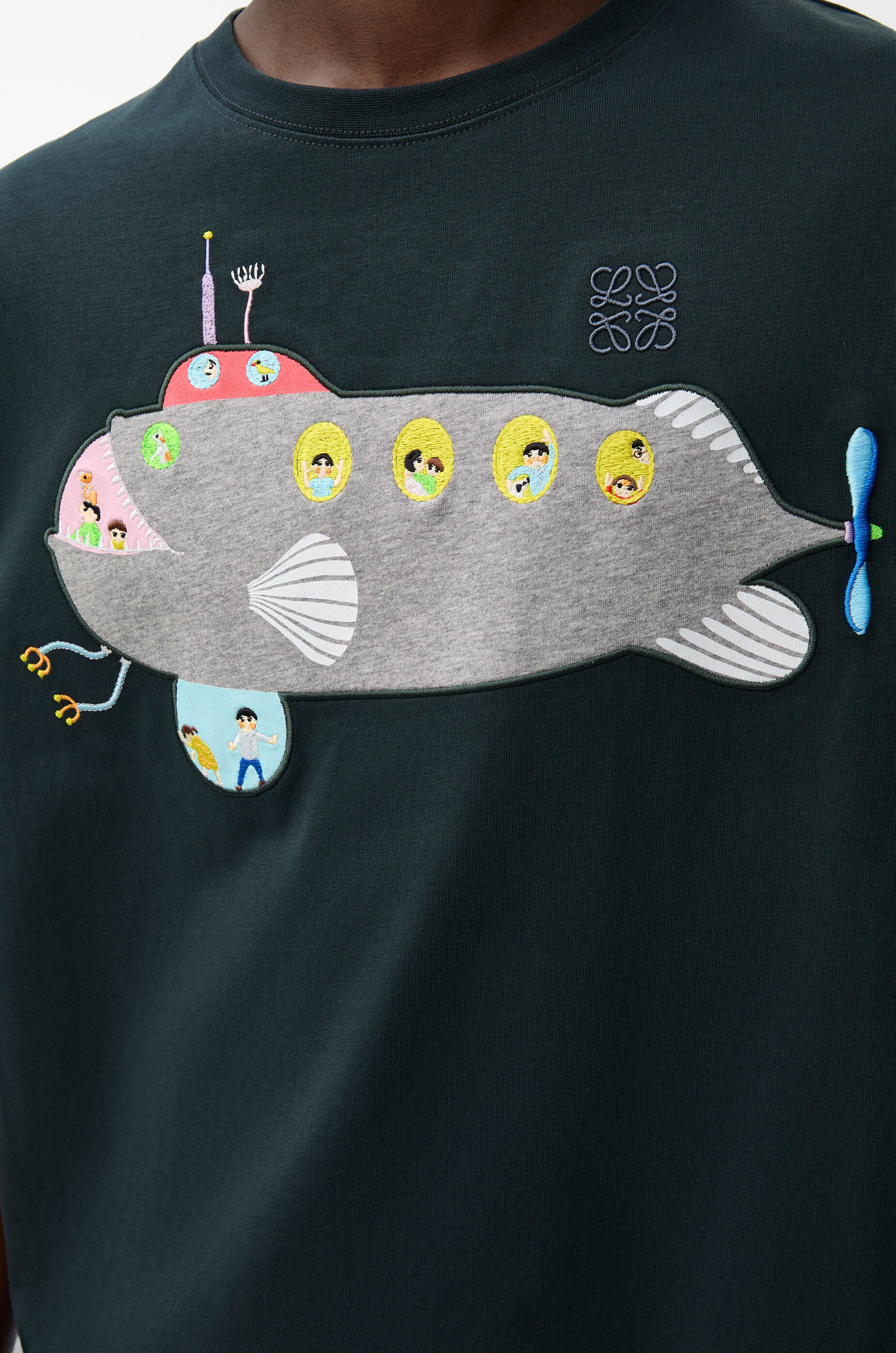 ルーズフィット Tシャツ（コットン） グリーン - LOEWE