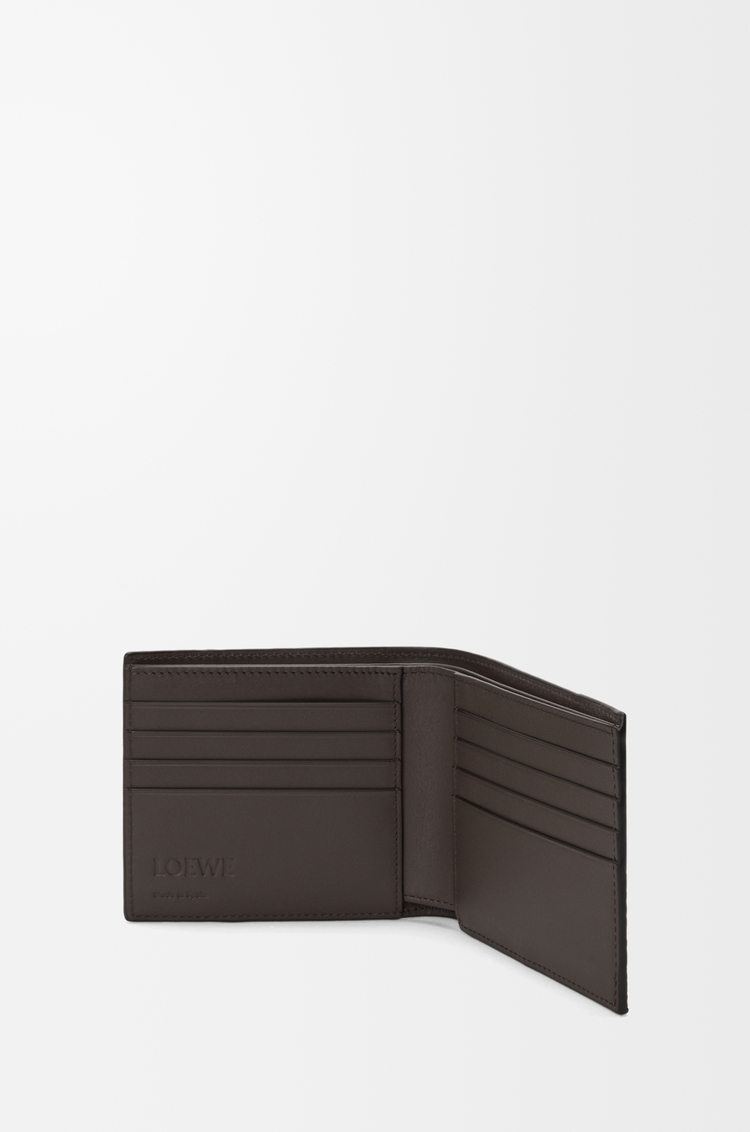 LOEWE 柔軟粒面小牛皮 Puzzle 雙摺錢包 深灰色
