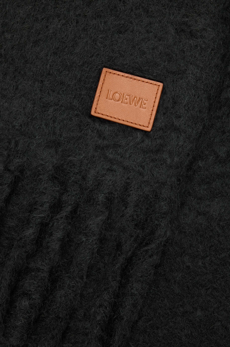 LOEWE Scarf in mohair and wool blend Black