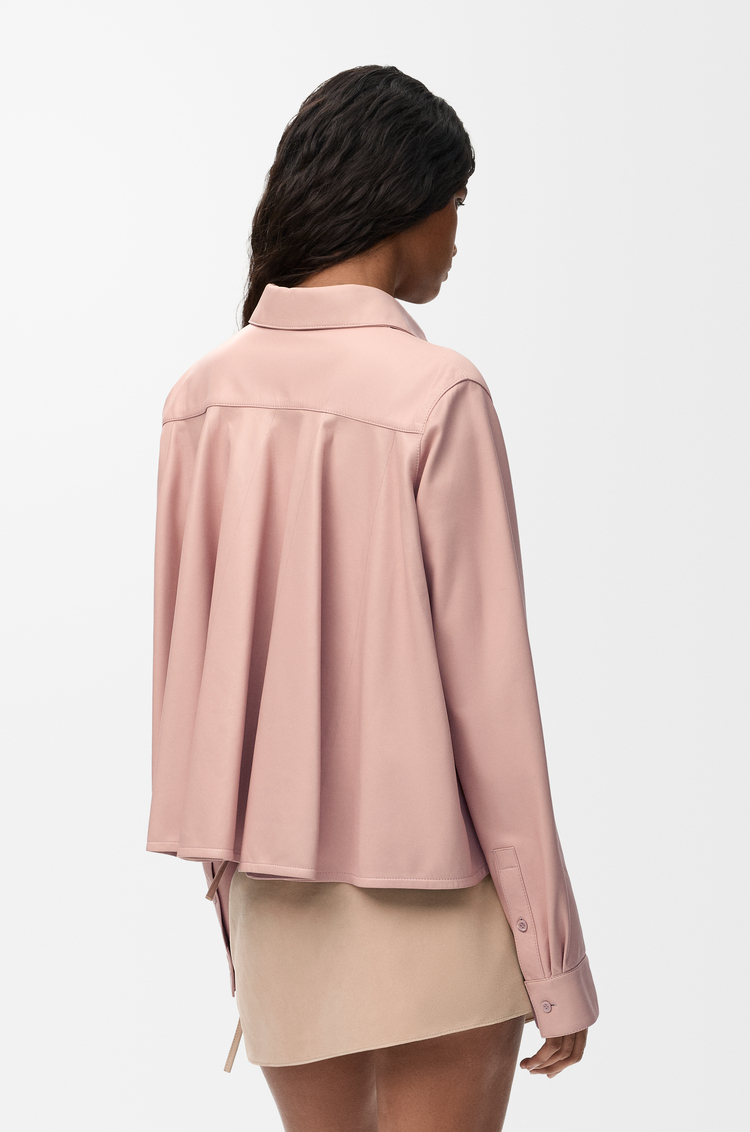 LOEWE 纳帕羊皮革衬衫 淡粉色