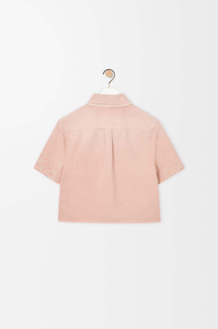 LOEWE Chemise à manches courtes en coton Rose Clair