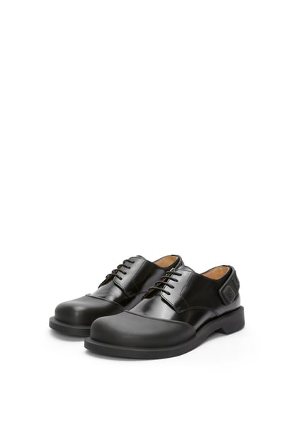 LOEWE Derby shoe in rubber and brushed-off calfskin Black plp_rd