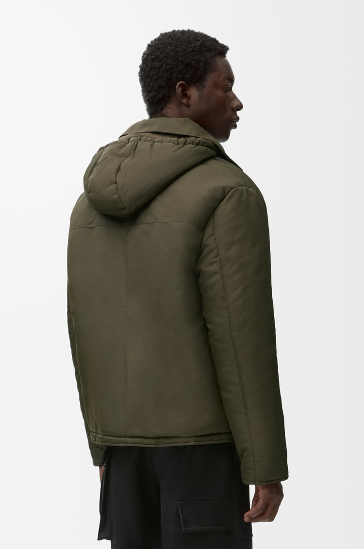 LOEWE 尼龍連帽夾克 卡其綠