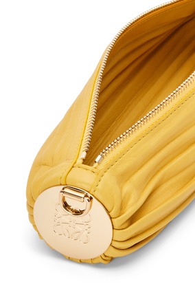 LOEWE Small Bracelet pouch in pleated nappa Yellow plp_rd