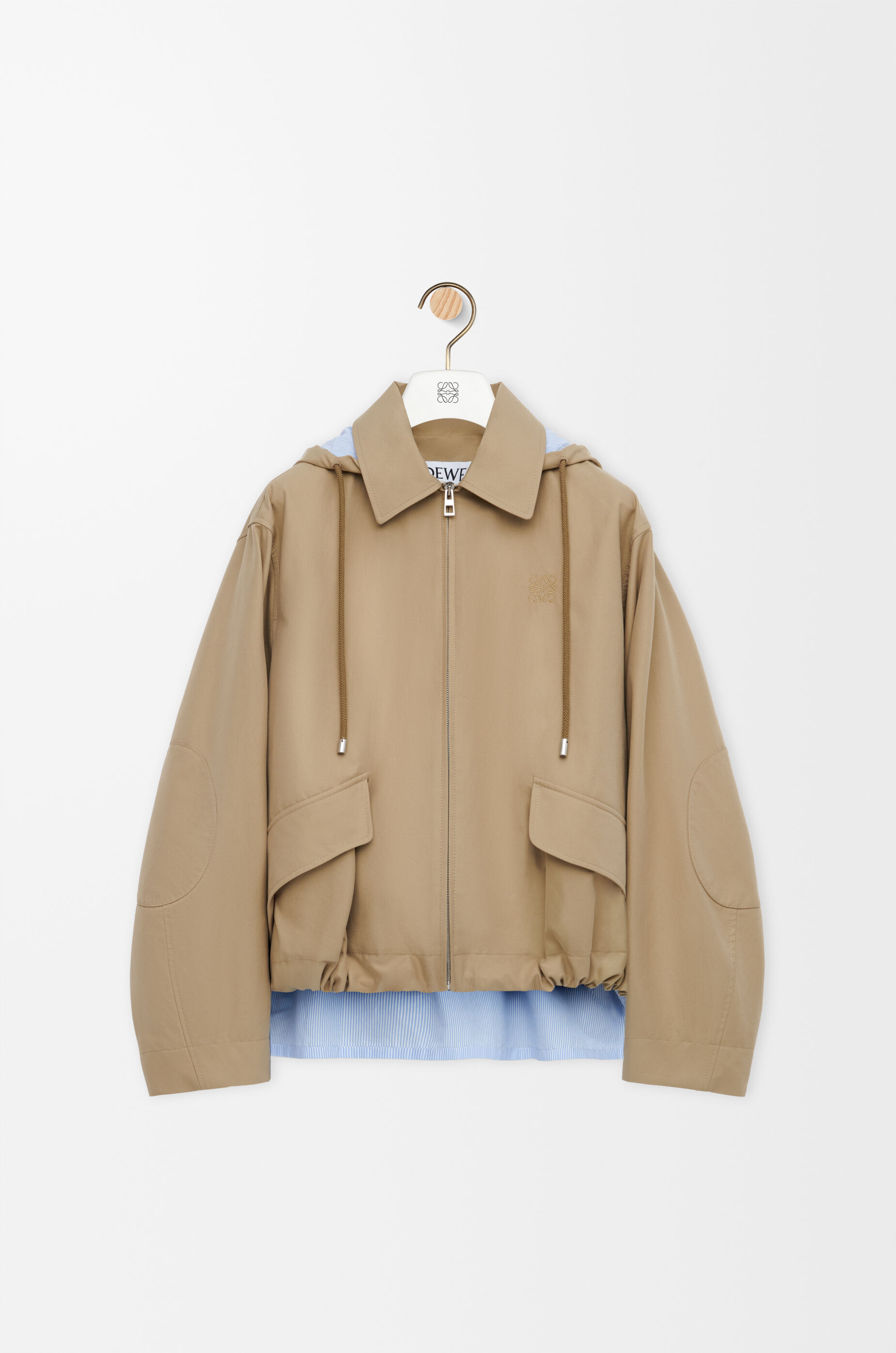 Hooded parka in cotton Beige - LOEWE