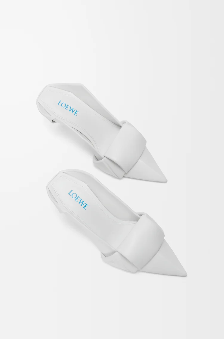 LOEWE Origami flap back pump in lambskin Optic White