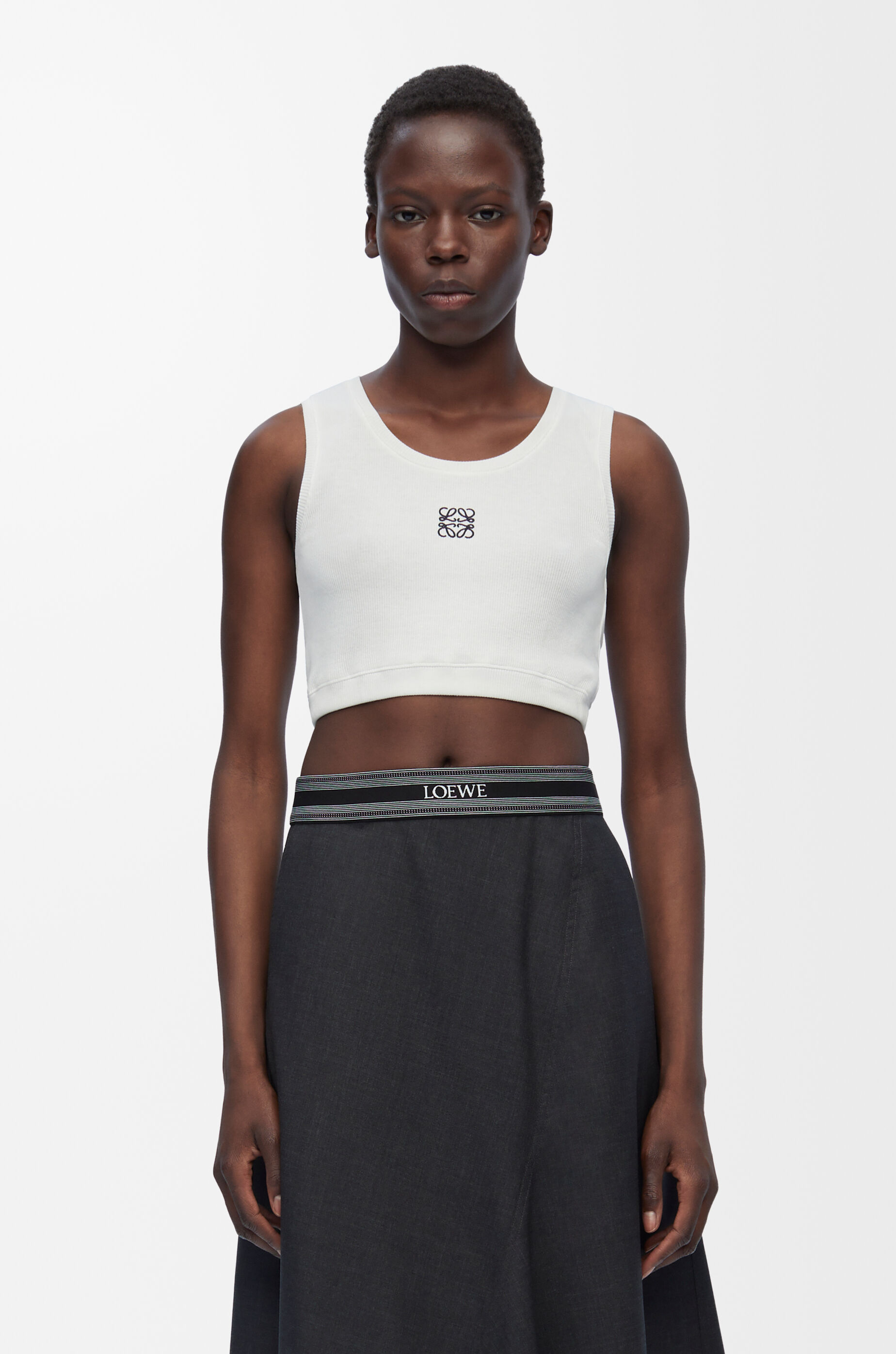 Loewe | Anagram Cropped Cotton-Blend Tank Top