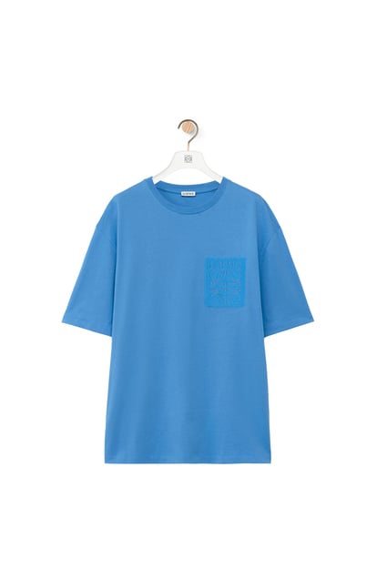LOEWE Camiseta de corte holgado en algodón Azul Riviera