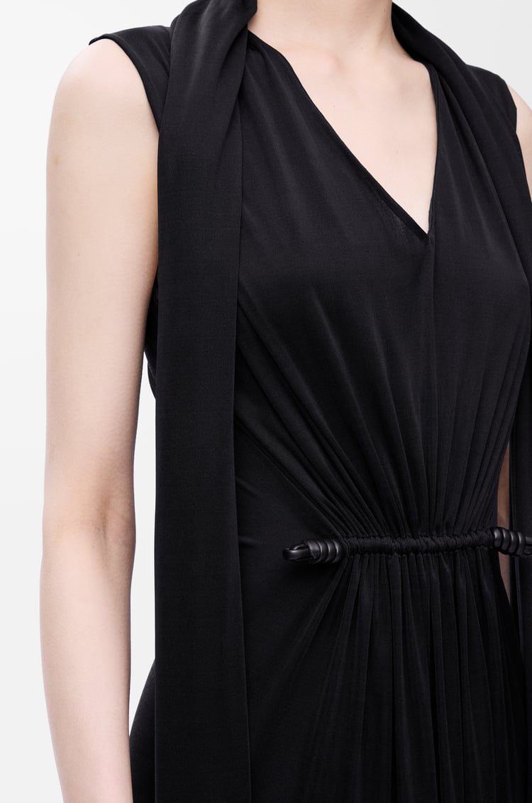 LOEWE Flamenco dress in silk Black