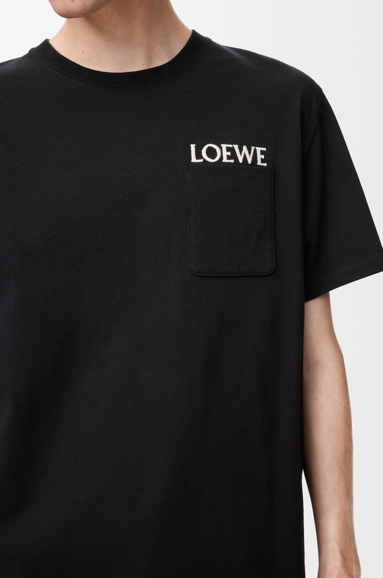 LOEWE 棉质宽松版型 T 恤 黑色
