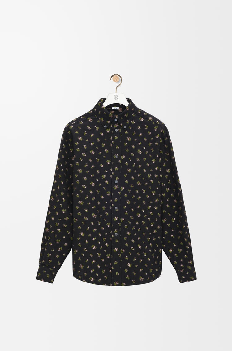 LOEWE Shirt in cotton blend Black/Pink/Green
