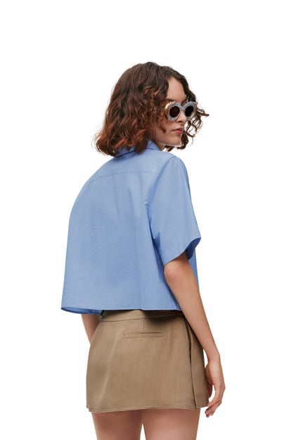 LOEWE Cropped shirt in cotton blend Daybreak Blue plp_rd