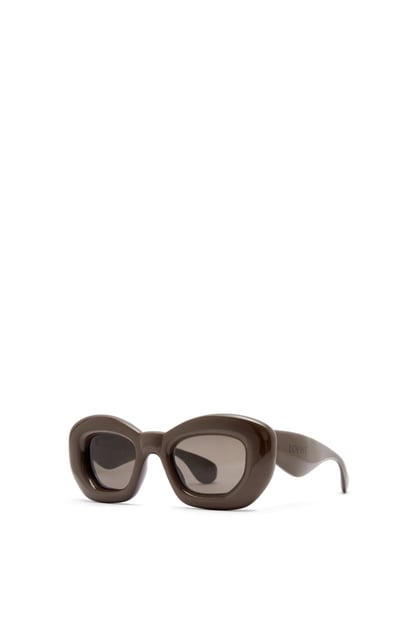 LOEWE Gafas de sol Inflated estilo mariposa en nailon Marrón Oscuro Fw23 plp_rd