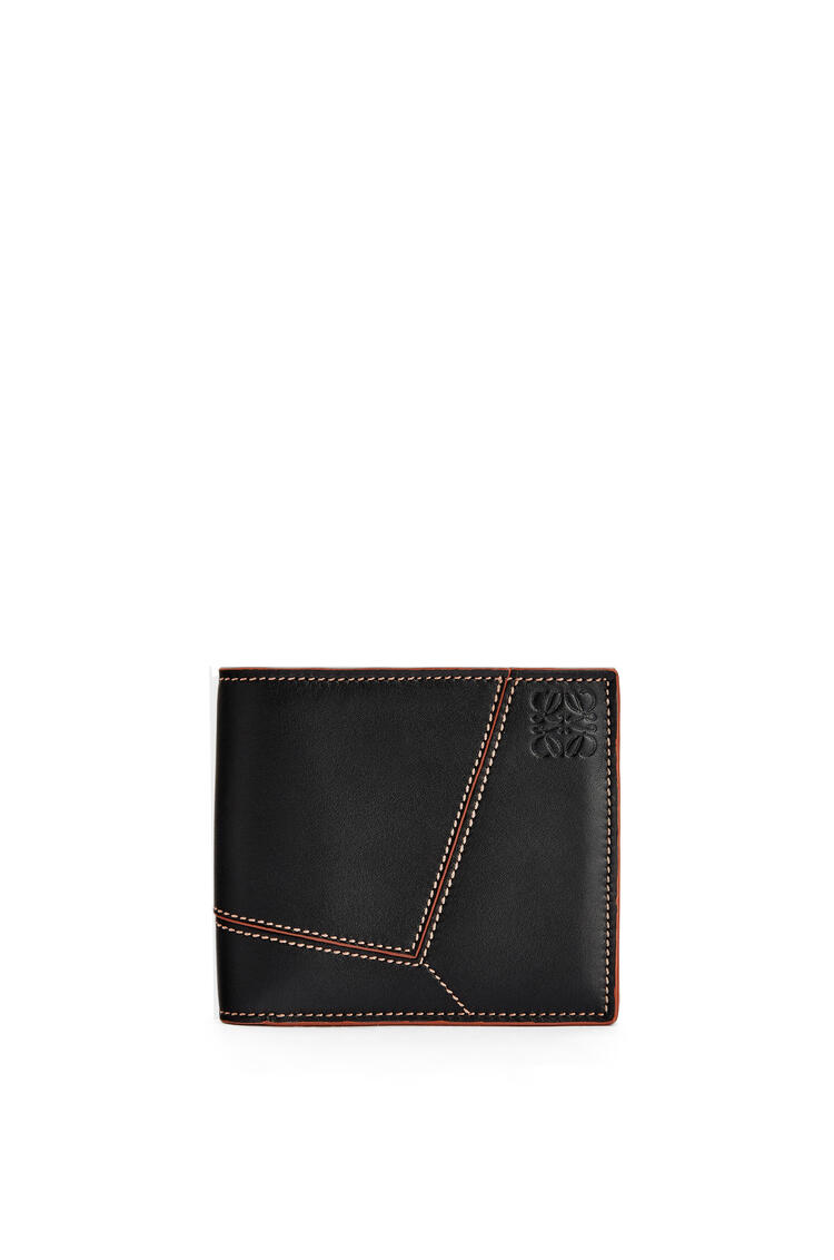 LOEWE Puzzle stitches bifold wallet in smooth calfskin Black pdp_rd