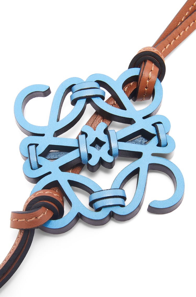 LOEWE Knotted Anagram charm in calfskin Sky Blue