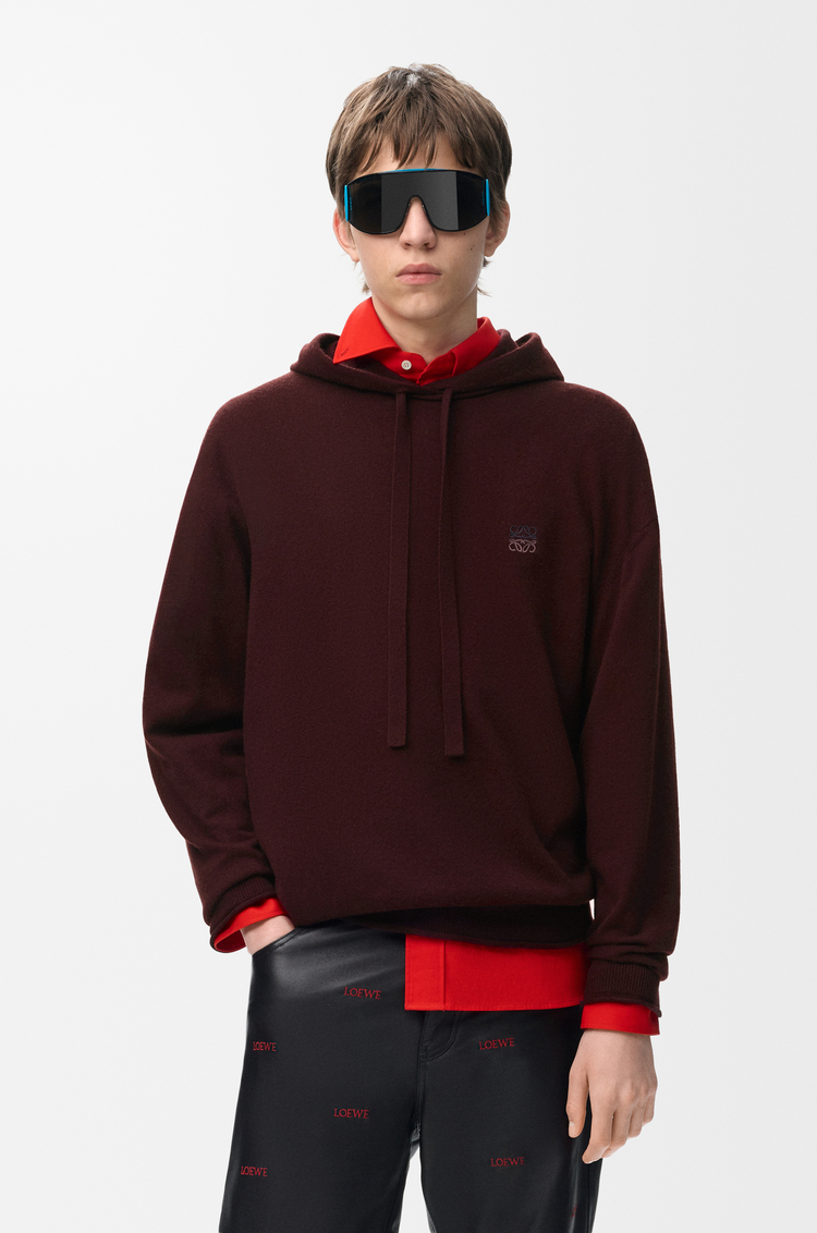 LOEWE フーディー（コットン&カシミヤ） ダークブラウン