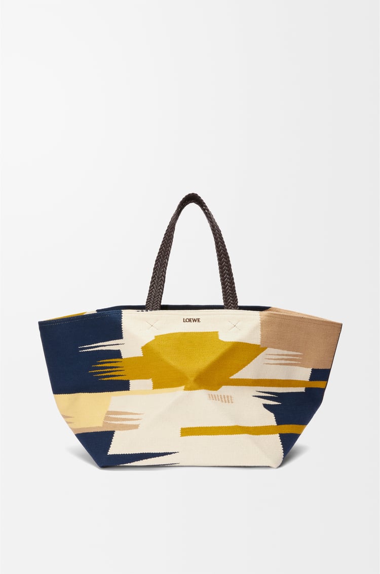 LOEWE 超大号帆布 Puzzle Fold 手袋 多色