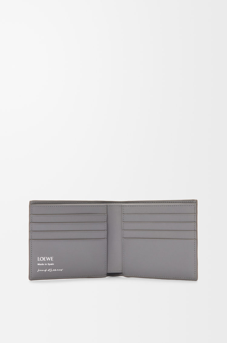 LOEWE Bifold Brieftasche aus Nappa-Kalbsleder Ardesia/Tiefes Rubinrot