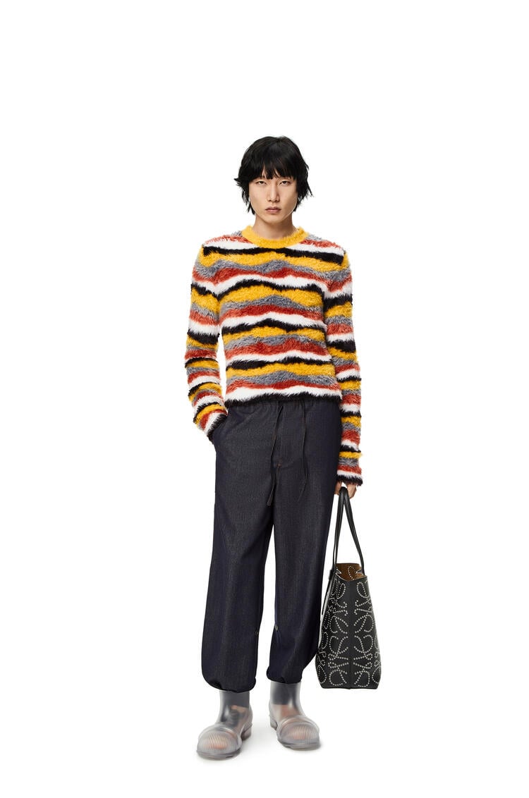 LOEWE Multicolour stripe sweater Brown Multitone