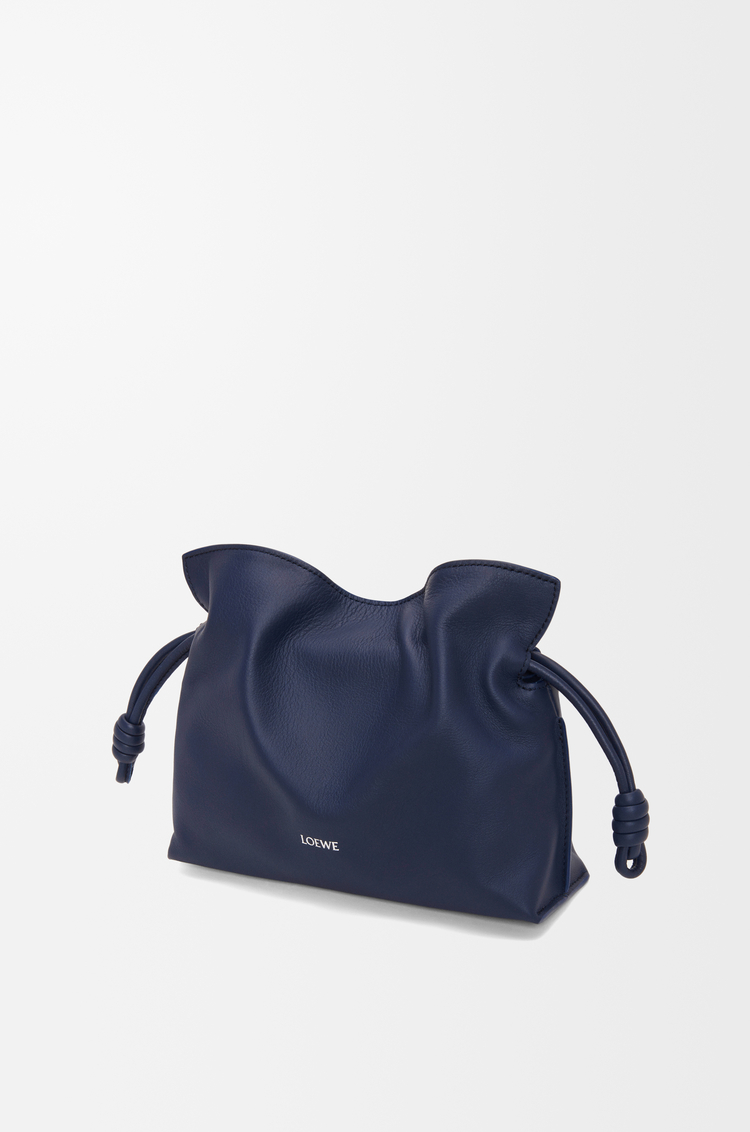 LOEWE Bolso Flamenco Clutch mini en piel napa de ternera Azul Abismo