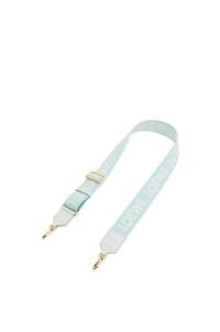 LOEWE Anagram strap in jacquard and calfskin Light Blue
