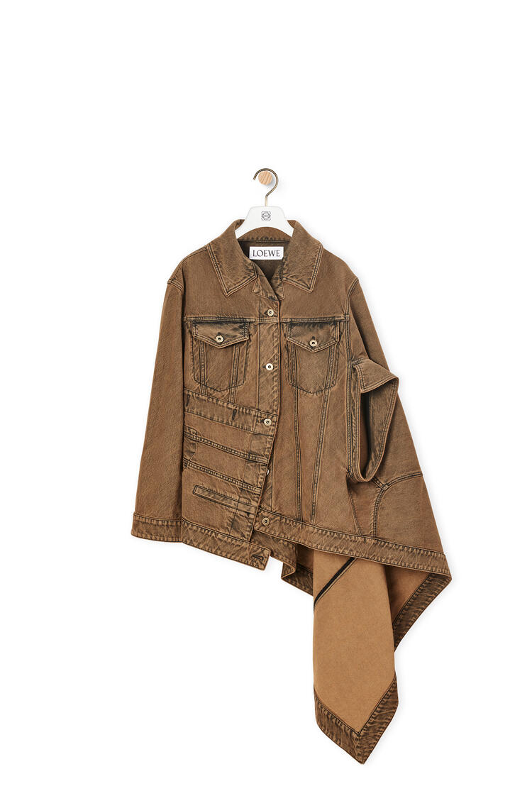 LOEWE Asymmetric jacket in denim Brown pdp_rd
