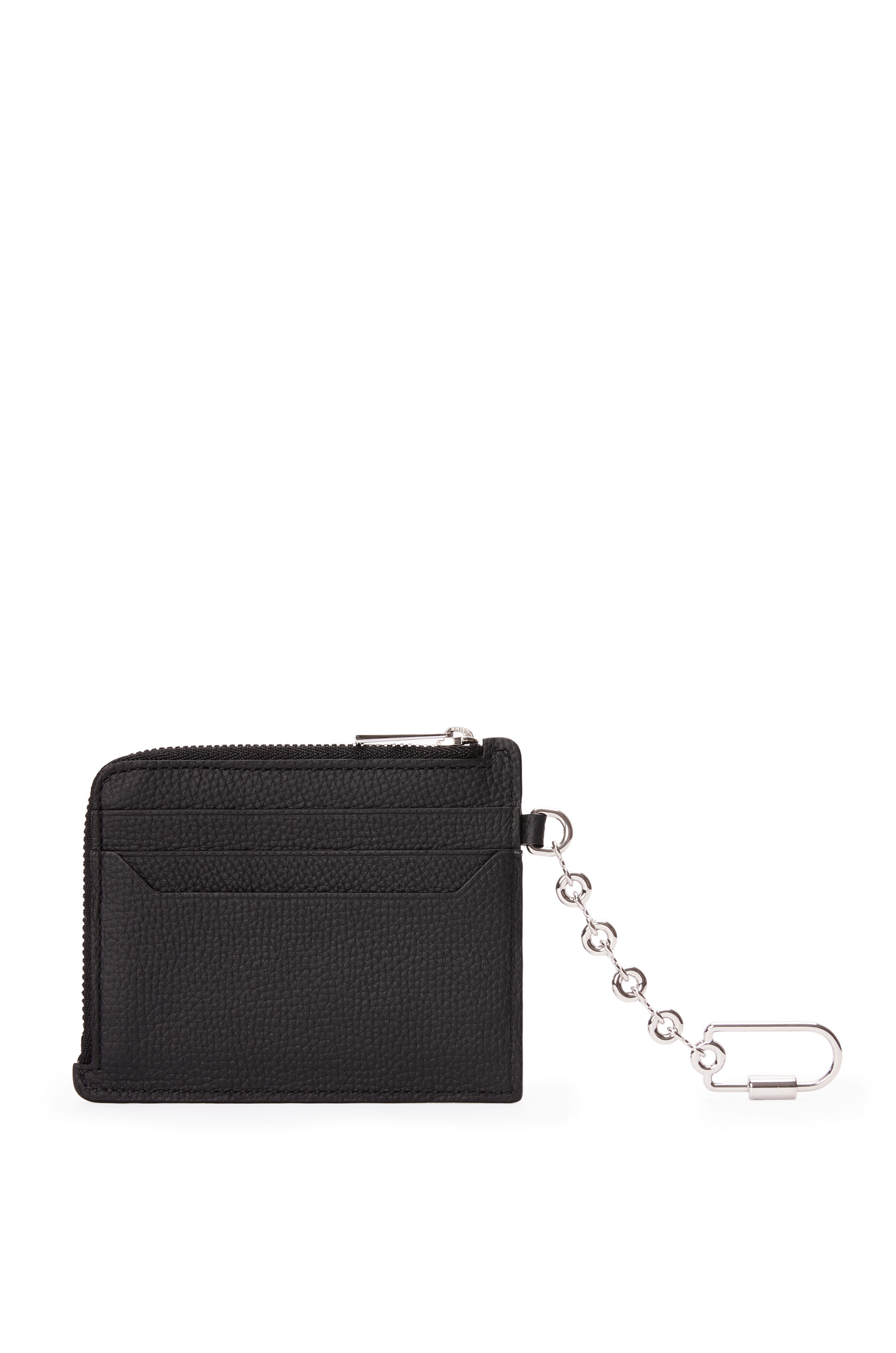 Anagram square coin cardholder in pebble grained calfskin Black - LOEWE