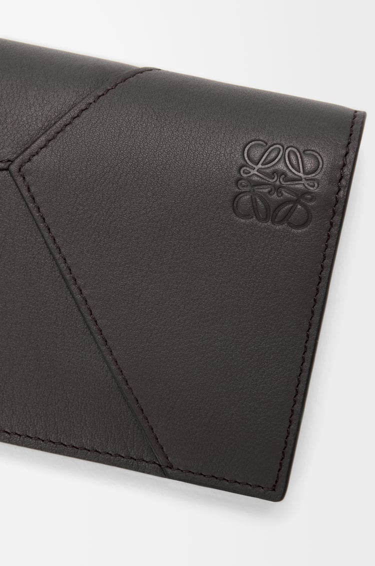 LOEWE Portefeuille long horizontal Puzzle en cuir de veau classique Gris Foncé