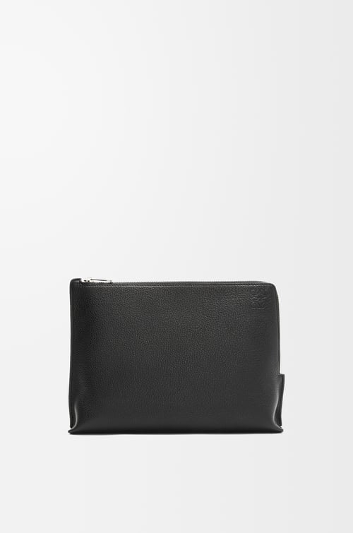 LOEWE L Zip pouch in soft grained calfskin Black plp_rd