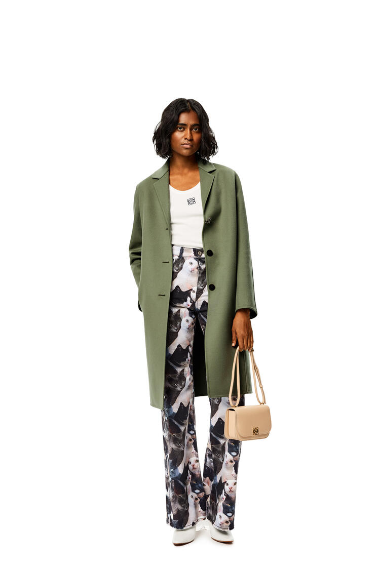 LOEWE Anagram coat in wool and cashmere Sage