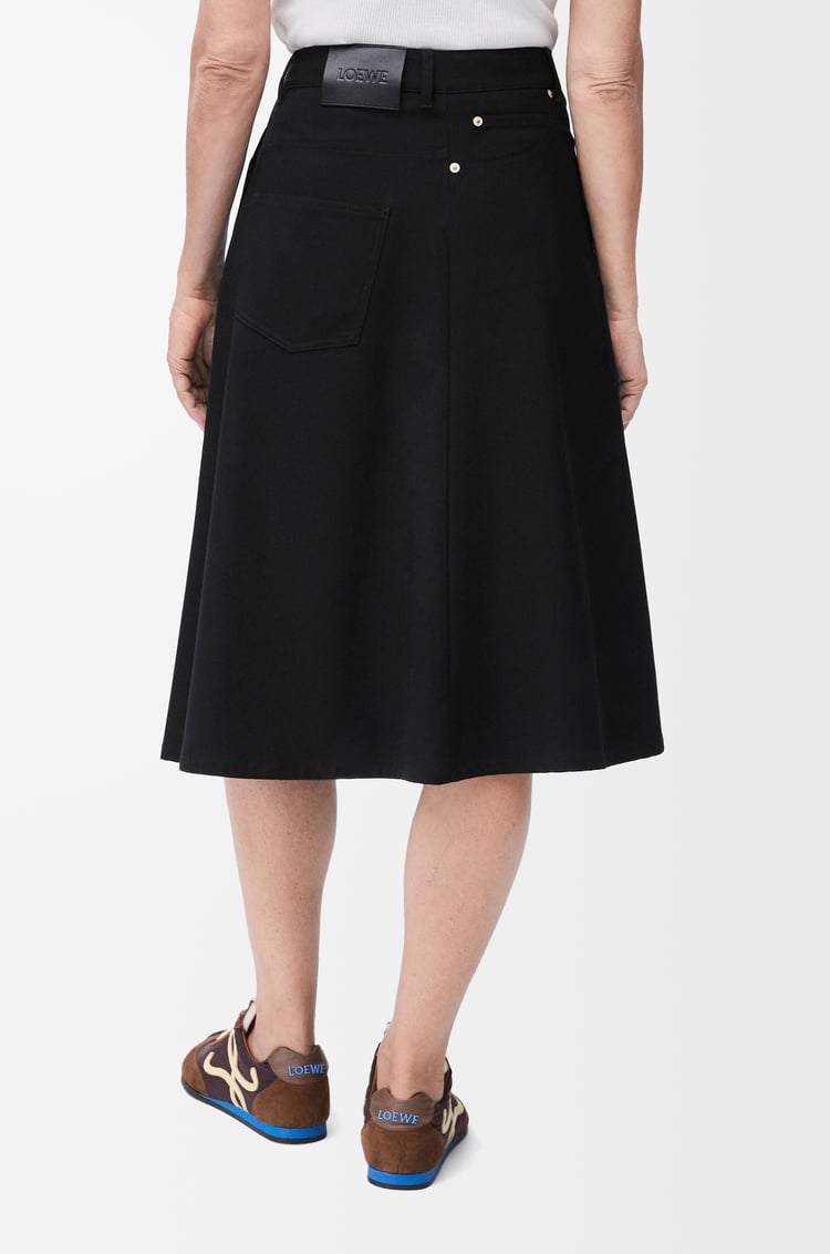 LOEWE Deconstructed skirt in cotton Black