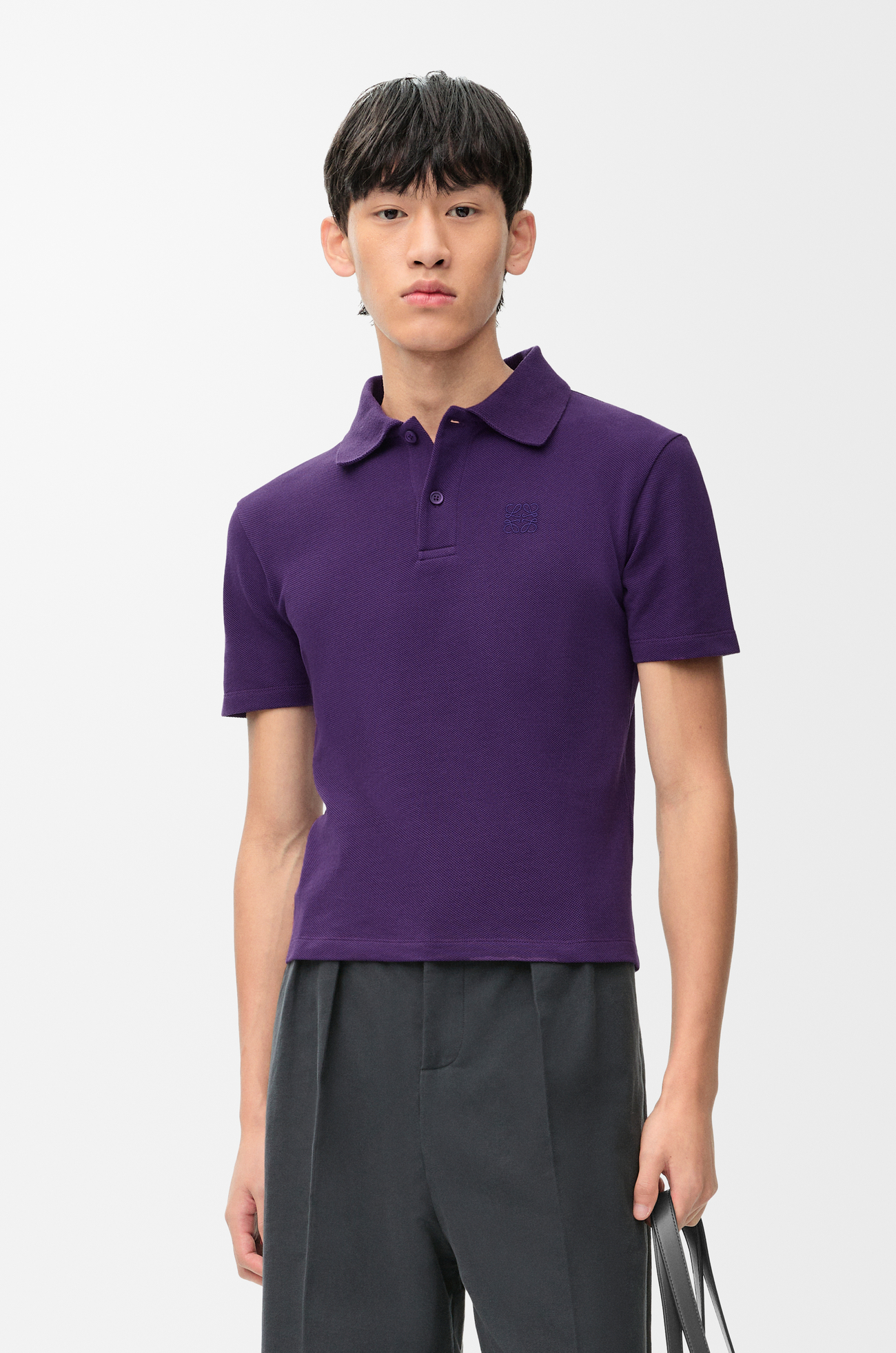 LOEWE Polo in cotton Purple