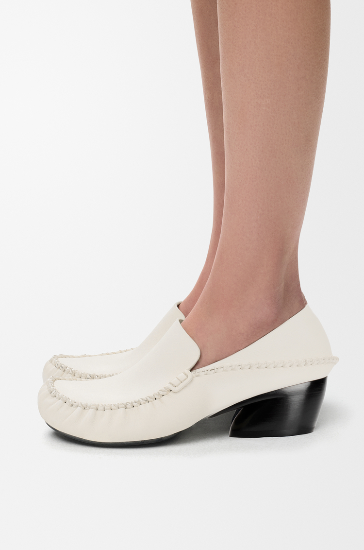 LOEWE Oval loafer in soft calfskin White